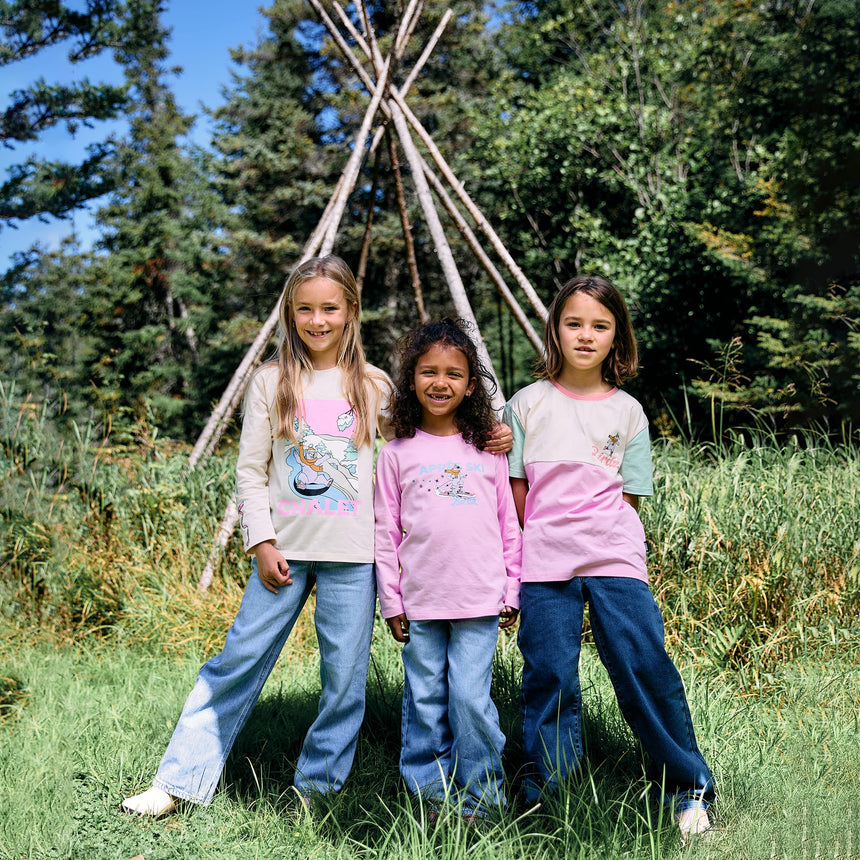 T-shirt Manches Longues Ours Ski 2-10ans