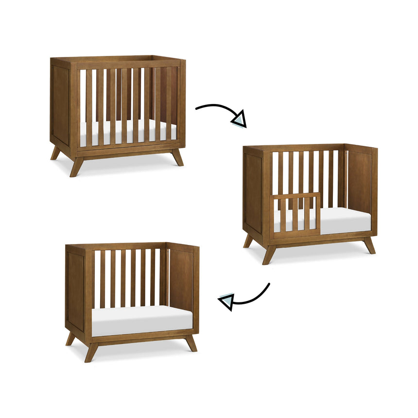 Mini Couchette Convertible Otto 3-en-1 (avec matelas de 4" inclus) - Noisette-DaVinci-DVI-M22598L-CLÉMENT