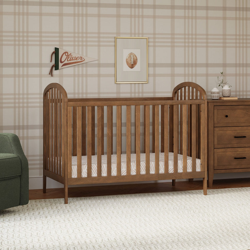 Beau 3-in-1 Convertible Crib - Walnut