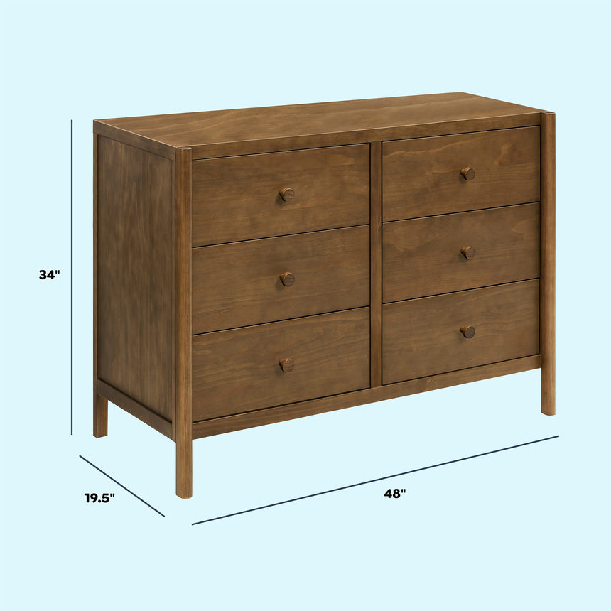 Commode 6 Tiroirs Birdie - Noyer-DaVinci-DVI-M25126L-CLÉMENT
