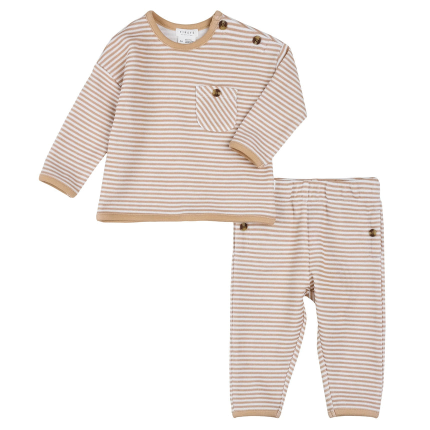 Ensemble Rayé Vaches 3-24mois-Firsts par Petit Lem-Taupe-3 m-FIT-26FGW32E12-CLÉMENT