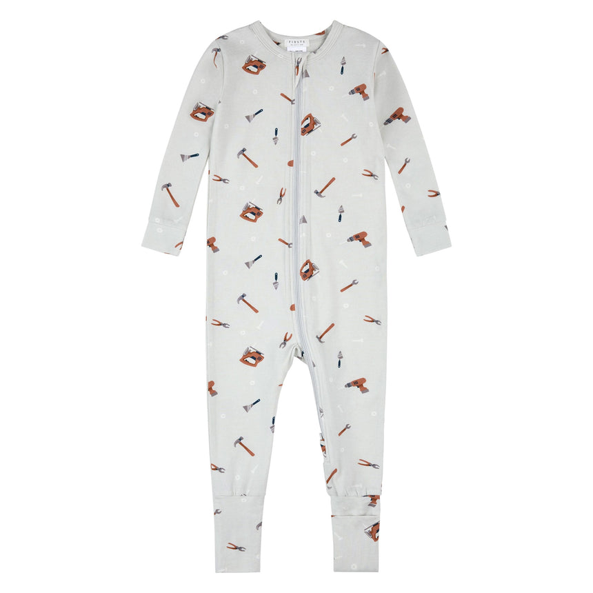 Pyjama Outils Construction 0-24mois-Firsts par Petit Lem-Gris-0 m-FIT-26SGL31Q04-CLÉMENT