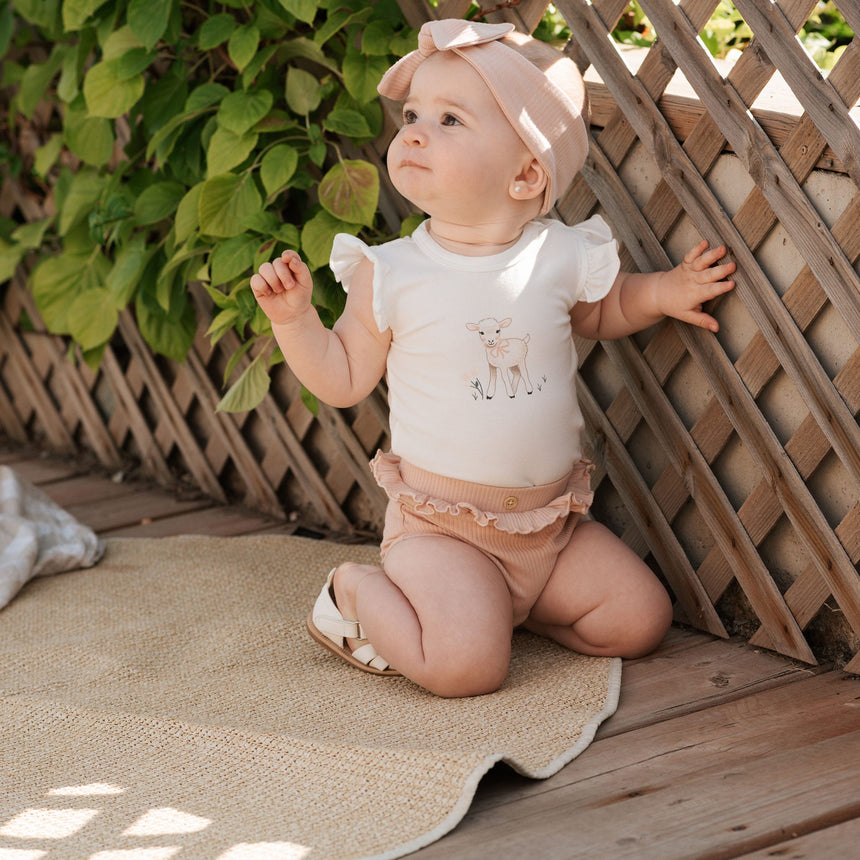 Ensemble Short Trois Pièces Agneaux 3-24mois-Firsts par Petit Lem-FIT-26SGW32E01-CLÉMENT