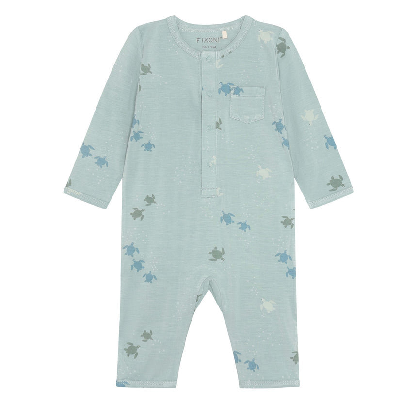 Combinaison Imprimée Tortue 6-24mois-Fixoni-Turquoise-3 m-FIX-423164-8002-CLÉMENT
