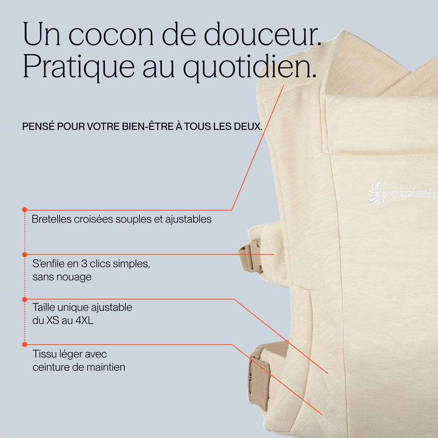 Porte-bébé Nouveau-Né Embrace - Crème-Ergobaby-FUL-BCEMACRM-CLÉMENT