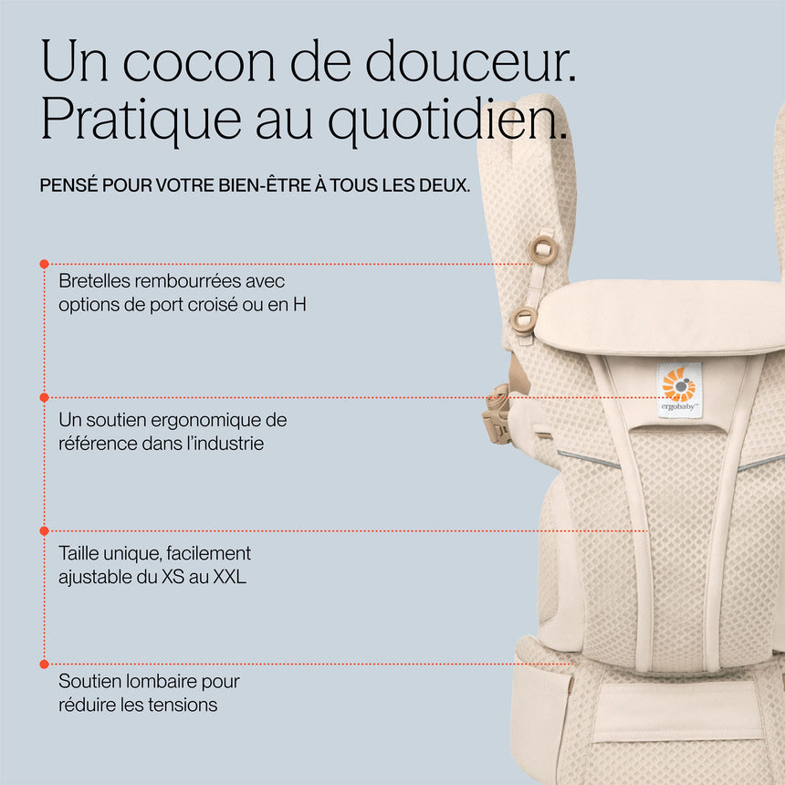 Porte-bébé 360 Omni Breeze - Gris Perle