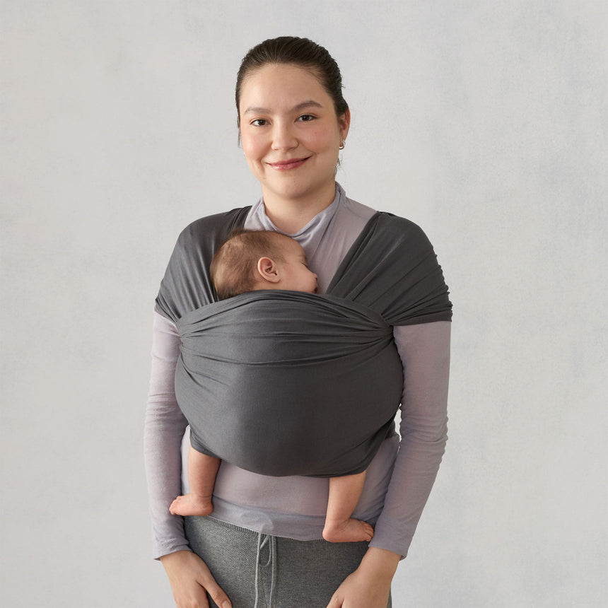 Porte-Bébé Écharpe Aura - Noir-Ergobaby-FUL-WLASKSFTBLK-CLÉMENT