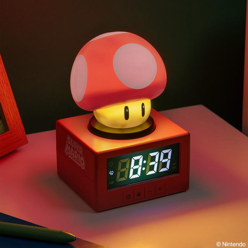 Réveil Lumineux Super Mario Champignon-Groupe Ricochet-GRI-LITJX13124NN-CLÉMENT
