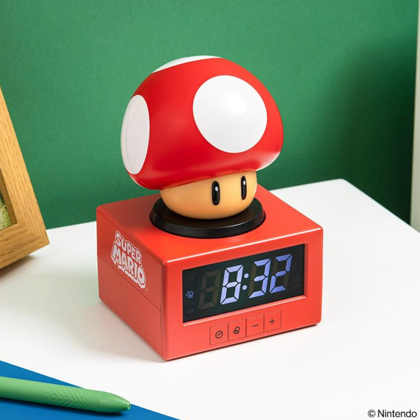 Réveil Lumineux Super Mario Champignon-Groupe Ricochet-GRI-LITJX13124NN-CLÉMENT