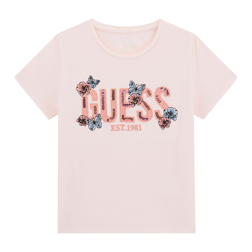 T-shirt Logo Brillant 7-14ans-Guess Kids-Rose-7-GUE-J6RI34K6YW4-CLÉMENT