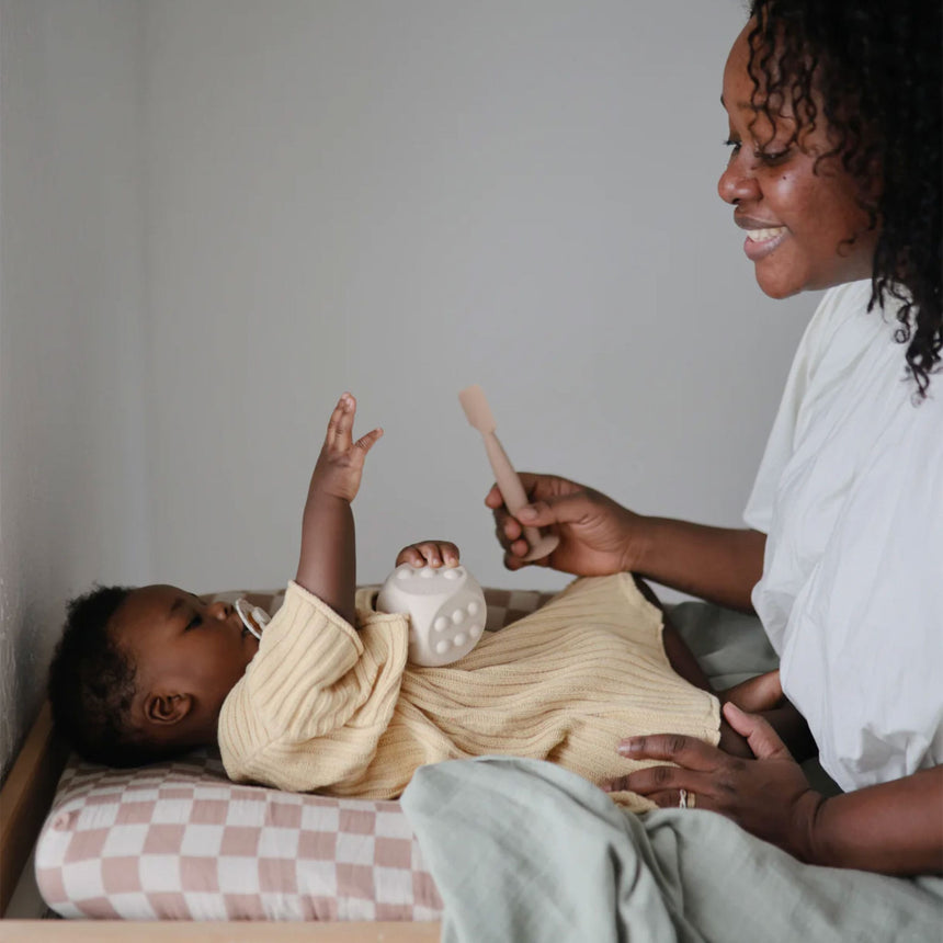 Contour à Langer Mousseline - Carreaux Naturel-Mushie-HIE-MCPC-1015-CLÉMENT