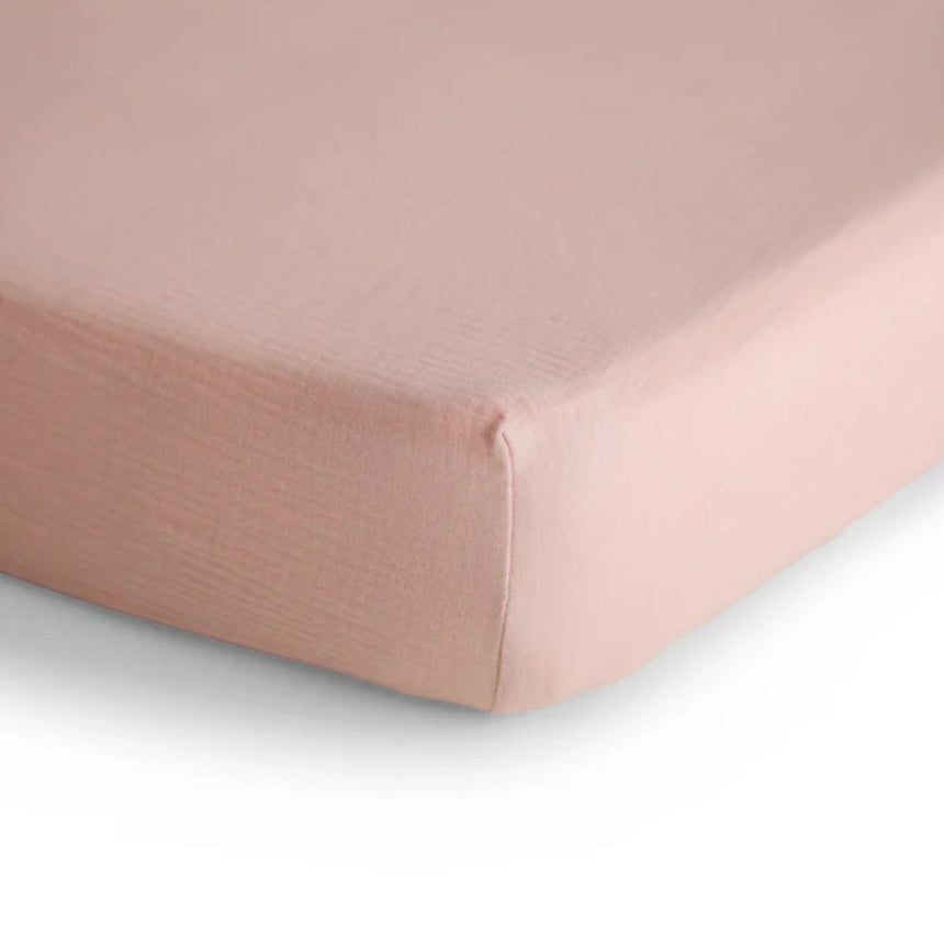 Drap Contour pour Lit de Bébé Mousseline - Blush-Mushie-HIE-MCS-303-CLÉMENT
