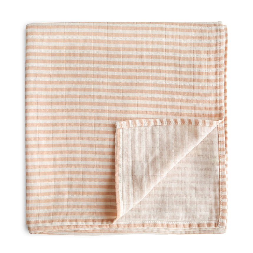 Couverture Mousseline - Rayures Naturel-Mushie-HIE-MS-225-CLÉMENT