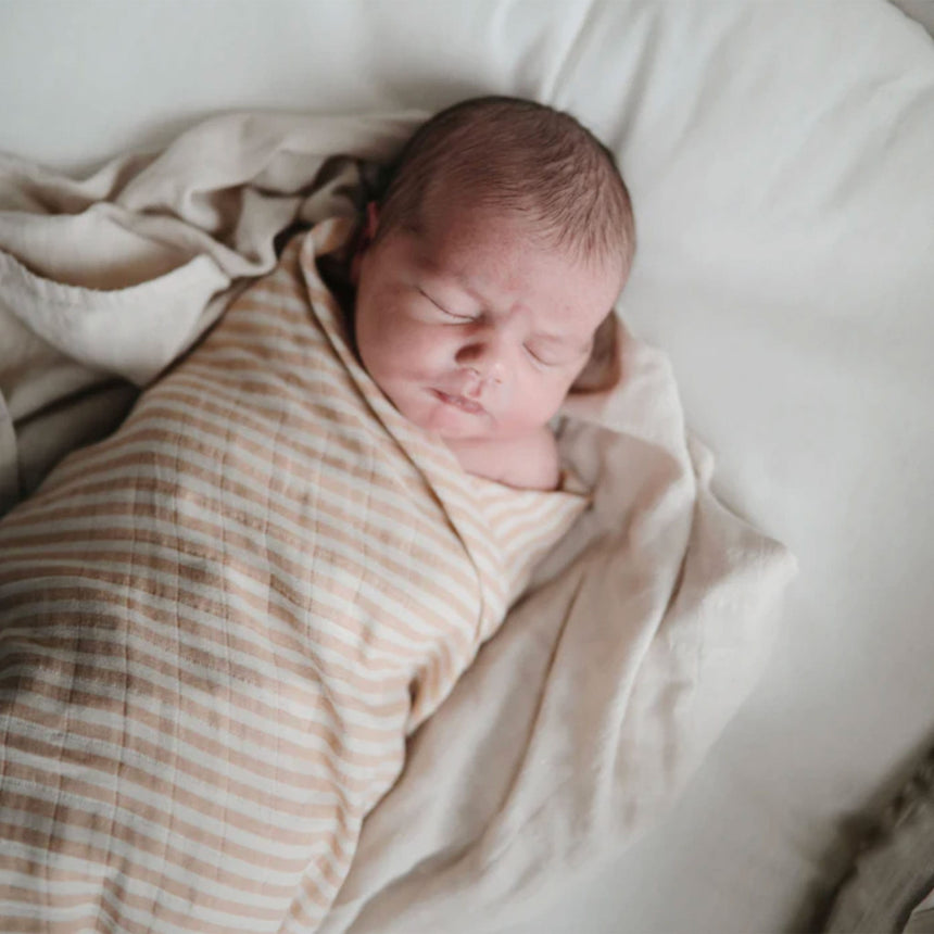 Couverture Mousseline - Rayures Naturel-Mushie-HIE-MS-225-CLÉMENT