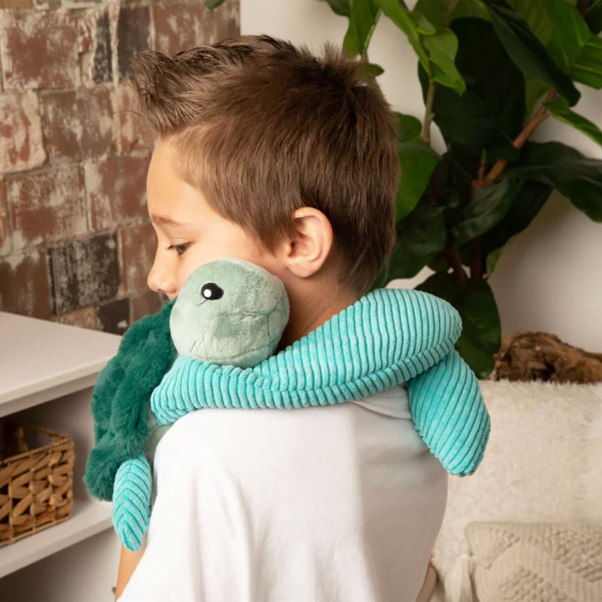 Sidney La Tortue de Mer - Peluche Lestée Enveloppante-Hugimals-HUG-HUG040TU-P-CLÉMENT