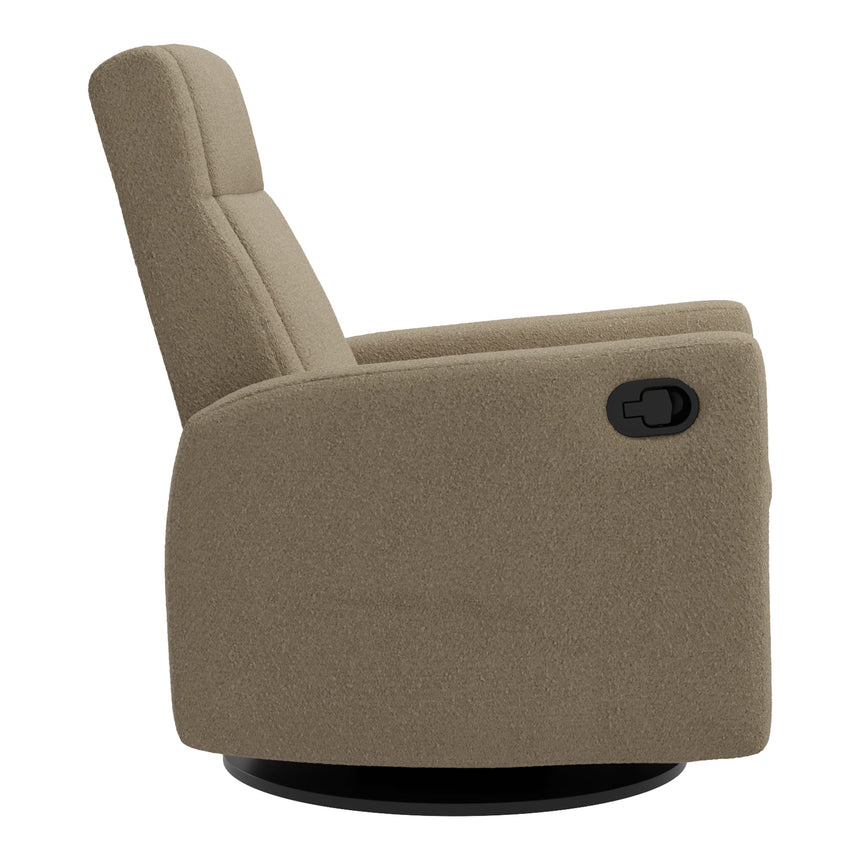 Fauteuil Berçant et Pivotant Nelly - Tissu Anti-tache Tessa Mocha-Jaymar BB-JAM-521-MOCHA606-CLÉMENT