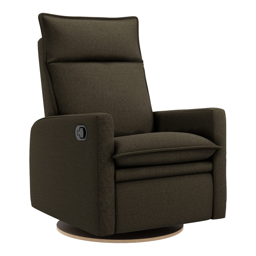 Fauteuil Berçant et Pivotant Arya - Tissu Anti-tache Mojo Espresso-Jaymar BB-JAM-522-ESPRE006-CLÉMENT