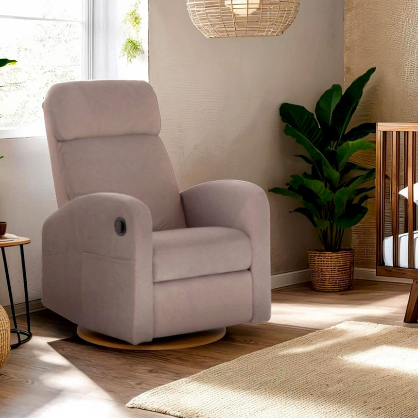 Upholstered  Rocking Armchair Swivel, Glider, Recliner Hailey - Arlo Beige