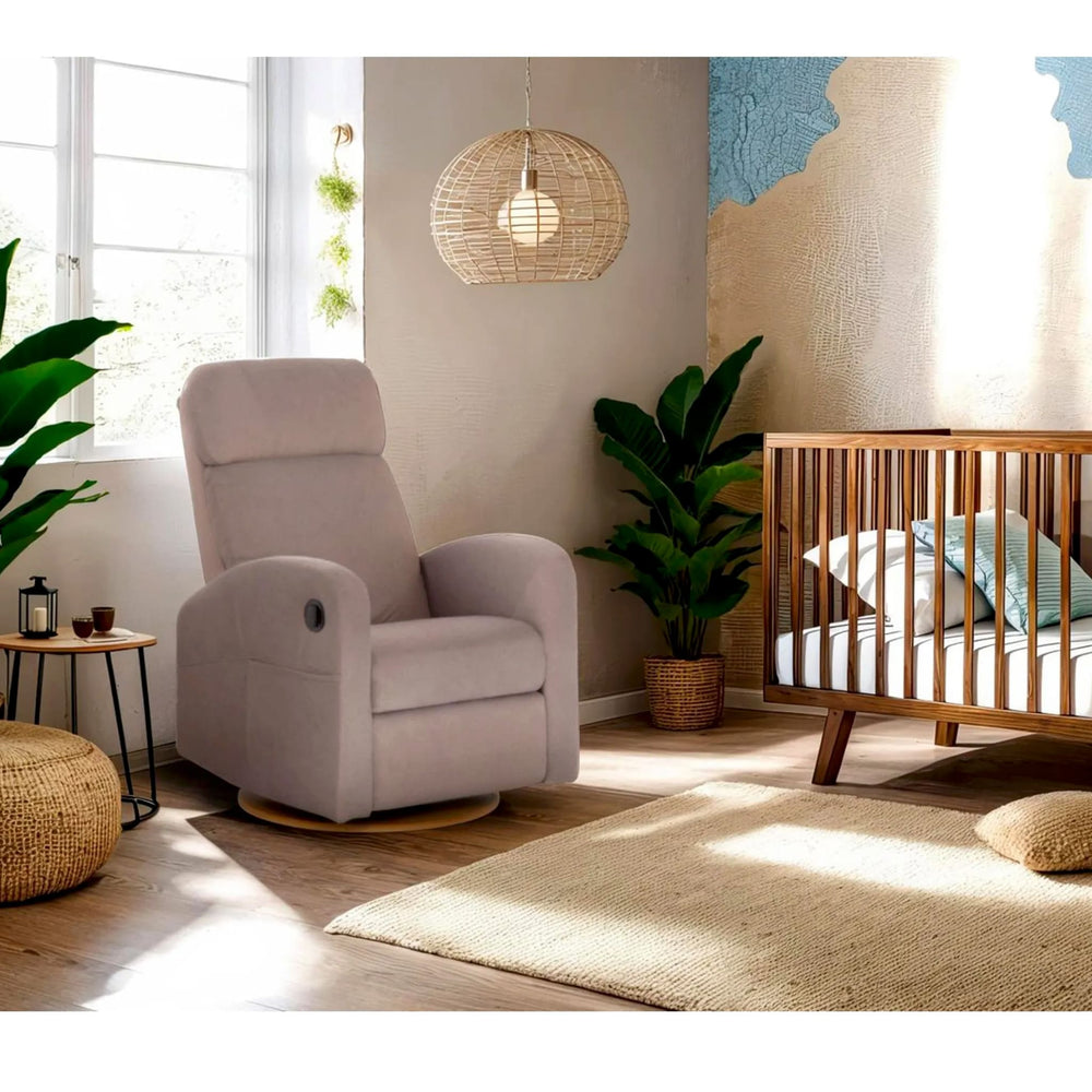 Upholstered  Rocking Armchair Swivel, Glider, Recliner Hailey - Arlo Beige