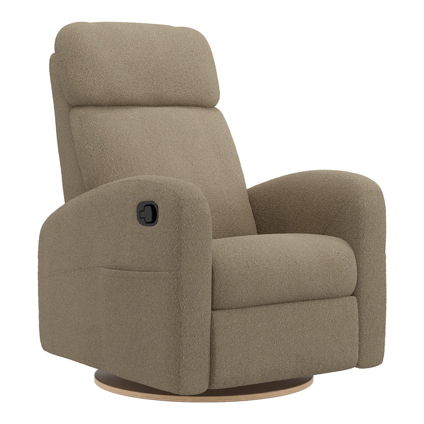 Fauteuil Berçant Inclinable Pivotant Hailey - Tissu Anti-tache Tessa Mocha-Jaymar BB-JAM-523-MOCHA606-CLÉMENT