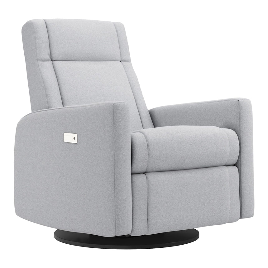 Grand Fauteuil Berçant et Pivotant Nelly avec Mécanisme Électrique - Arlo Heather Silver-Jaymar BB-JAM-525295ARLO57-CLÉMENT