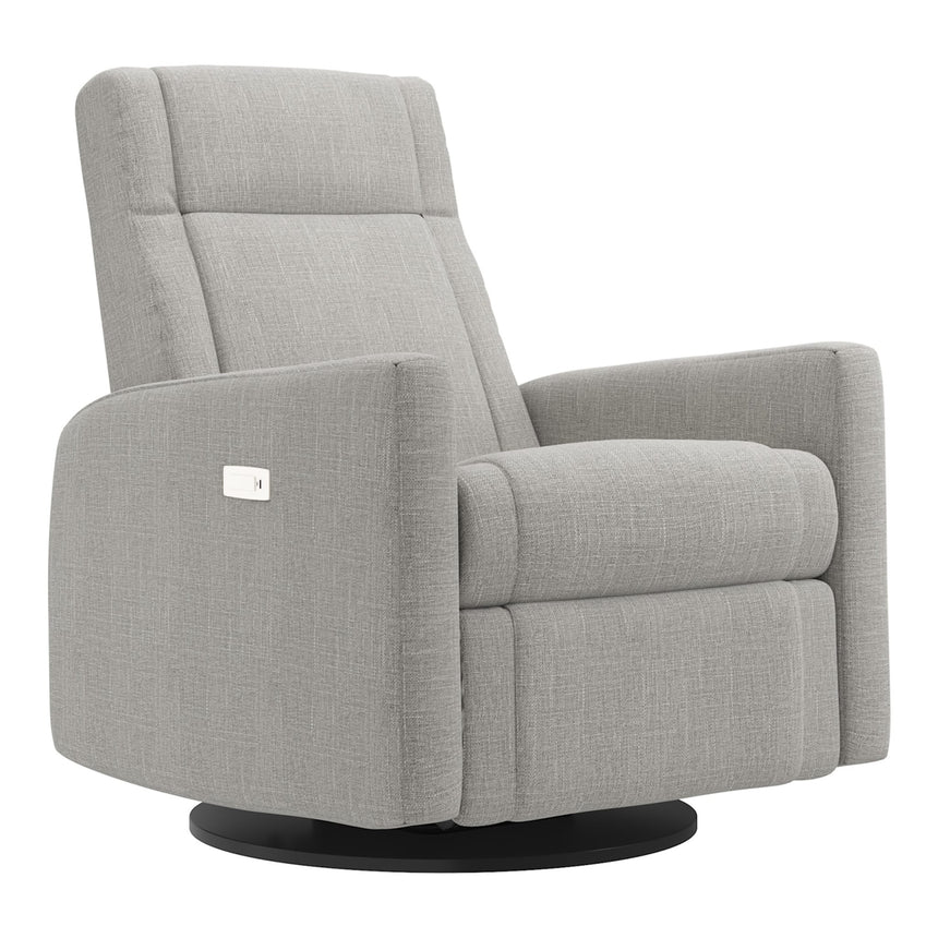 Grand Fauteuil Berçant et Pivotant Nelly avec Mécanisme Électrique - Nubia Silver-Jaymar BB-JAM-525295NUBI57-CLÉMENT