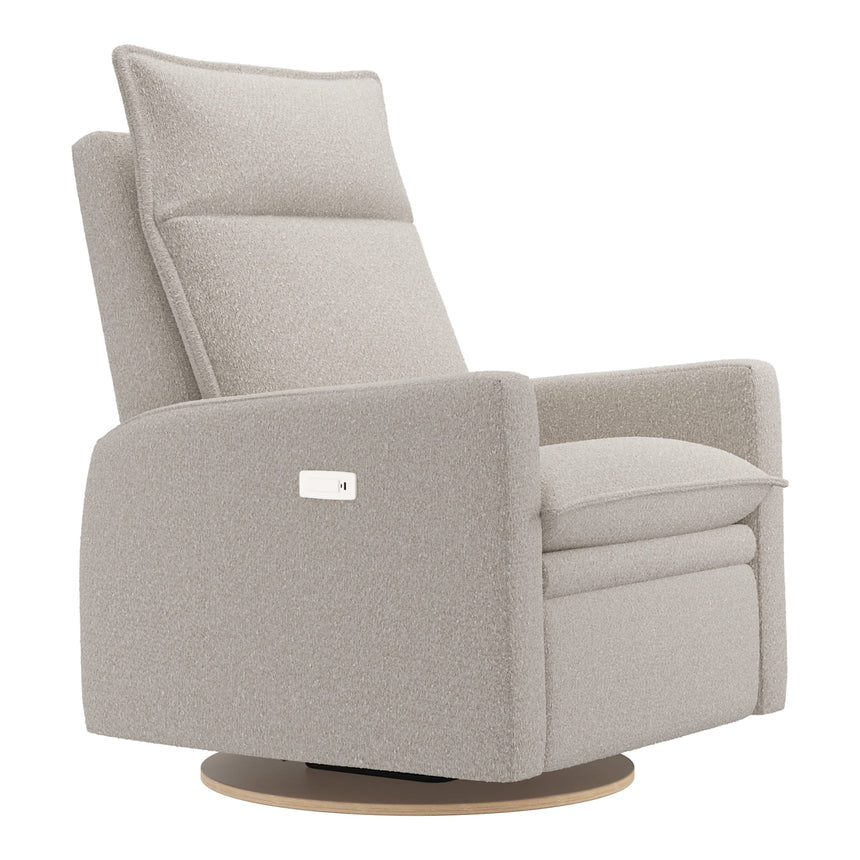 Grand Fauteuil Berçant et Pivotant Arya avec Mécanisme Électrique - Beyond Sheep Vanilla-Jaymar BB-JAM-526295BEYO11-CLÉMENT