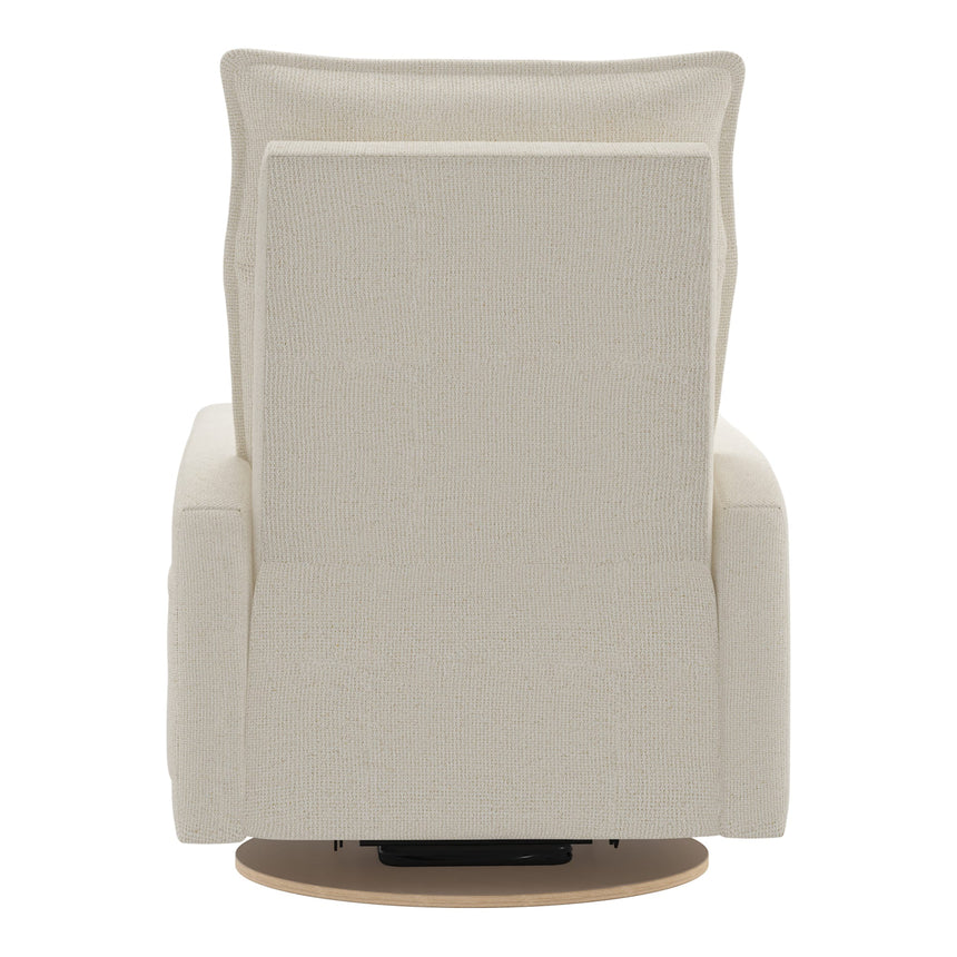 Grand Fauteuil Berçant et Pivotant Arya avec Mécanisme Électrique - Henequen (Tissu anti-tache)-Jaymar BB-JAM-526295HENE01-CLÉMENT