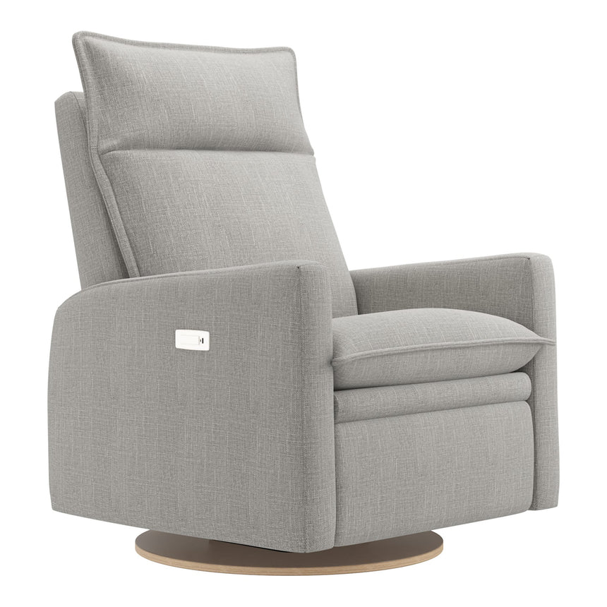Grand Fauteuil Berçant et Pivotant Arya avec Mécanisme Électrique - Nubia Silver-Jaymar BB-JAM-526295NUBI57-CLÉMENT