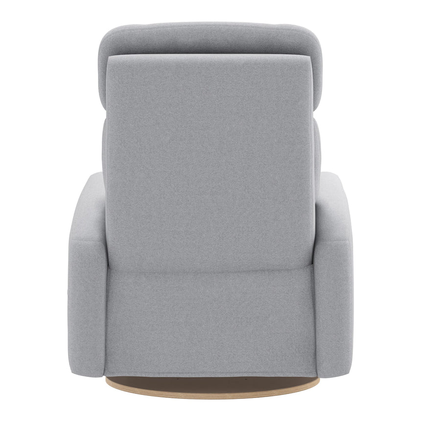 Grand Fauteuil Berçant Inclinable Pivotant Hailey avec Mécanisme Électrique - Arlo Heather Silver-Jaymar BB-JAM-527295ARLO57-CLÉMENT