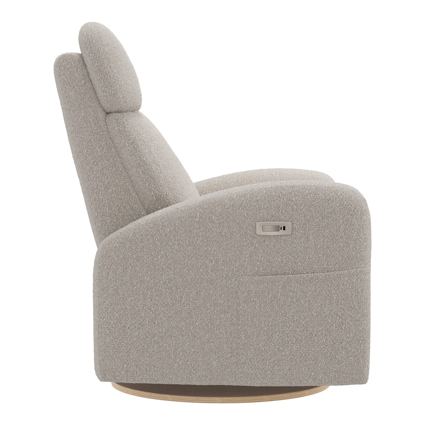Grand Fauteuil Berçant Inclinable Pivotant Hailey avec Mécanisme Électrique - Beyond Sheep Vanilla-Jaymar BB-JAM-527295BEYO11-CLÉMENT