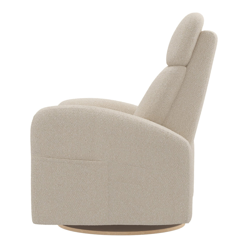Grand Fauteuil Berçant Inclinable Pivotant Hailey avec Mécanisme Électrique - Beyond Sheep Cream-Jaymar BB-JAM-527295BEYO14-CLÉMENT