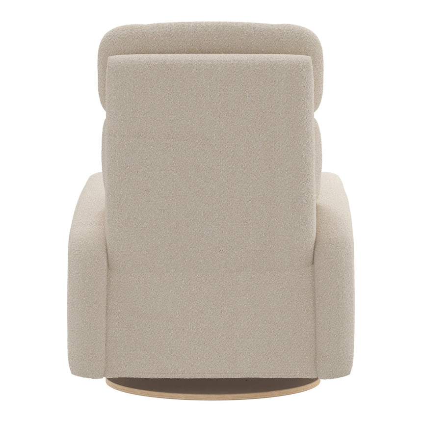 Grand Fauteuil Berçant Inclinable Pivotant Hailey avec Mécanisme Électrique - Beyond Sheep Cream-Jaymar BB-JAM-527295BEYO14-CLÉMENT