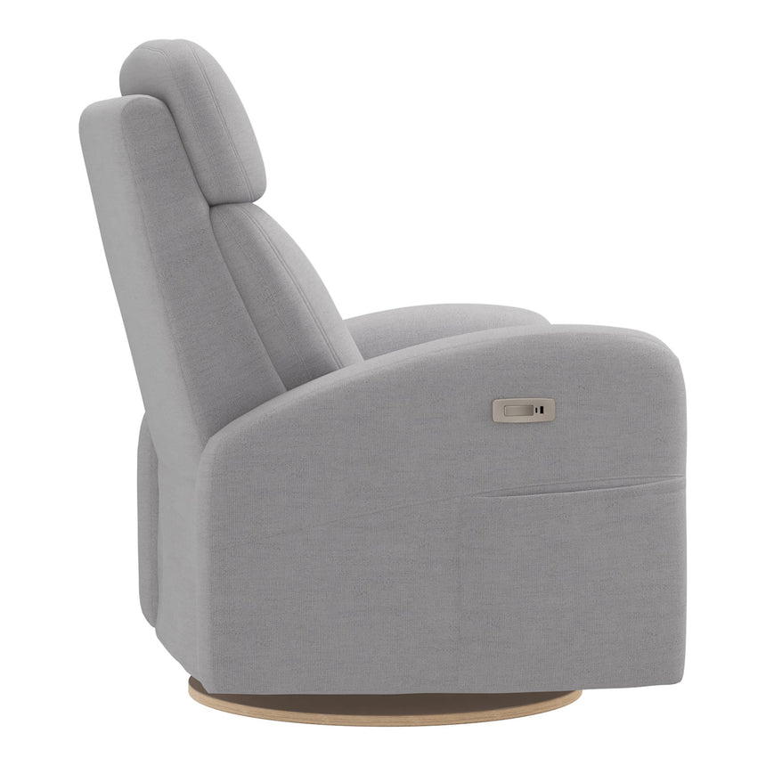 Grand Fauteuil Berçant Inclinable Pivotant Hailey avec Mécanisme Électrique - Como Dove Grey-Jaymar BB-JAM-527295COMO61-CLÉMENT