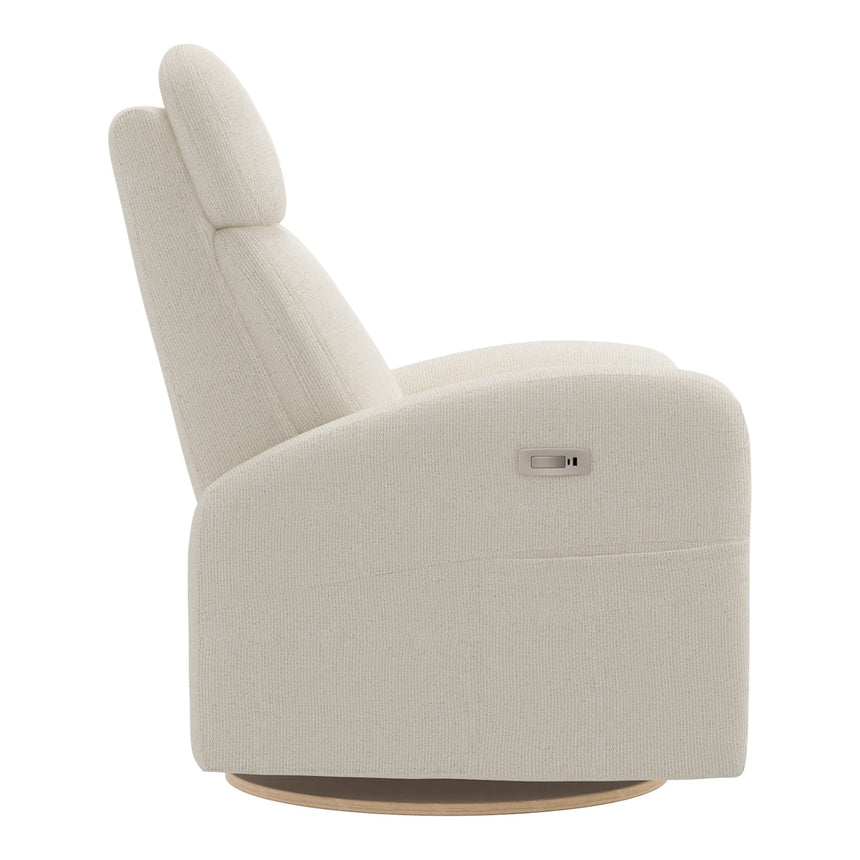 Grand Fauteuil Berçant Inclinable Pivotant Hailey avec Mécanisme Électrique - Henequen (Tissu anti-tache)-Jaymar BB-JAM-527295HENE01-CLÉMENT
