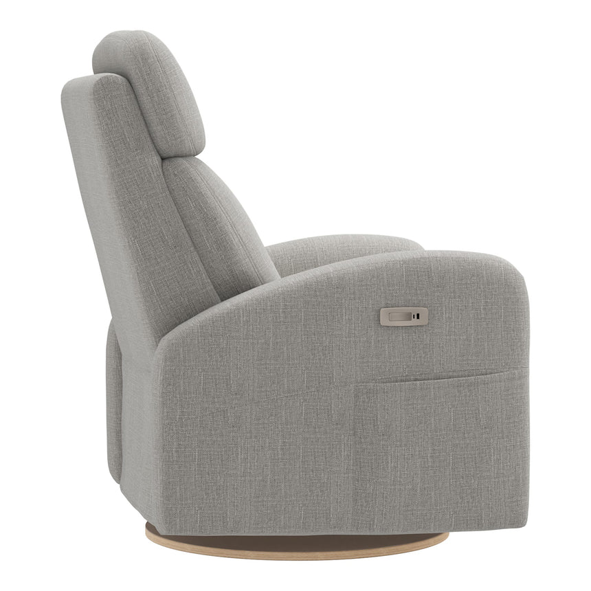 Grand Fauteuil Berçant Inclinable Pivotant Hailey avec Mécanisme Électrique - Nubia Silver-Jaymar BB-JAM-527295NUBI57-CLÉMENT