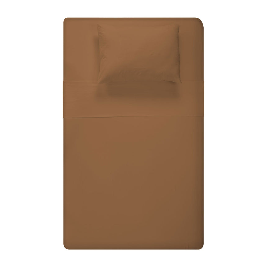 Flannel Double Sheet Set - Caramel