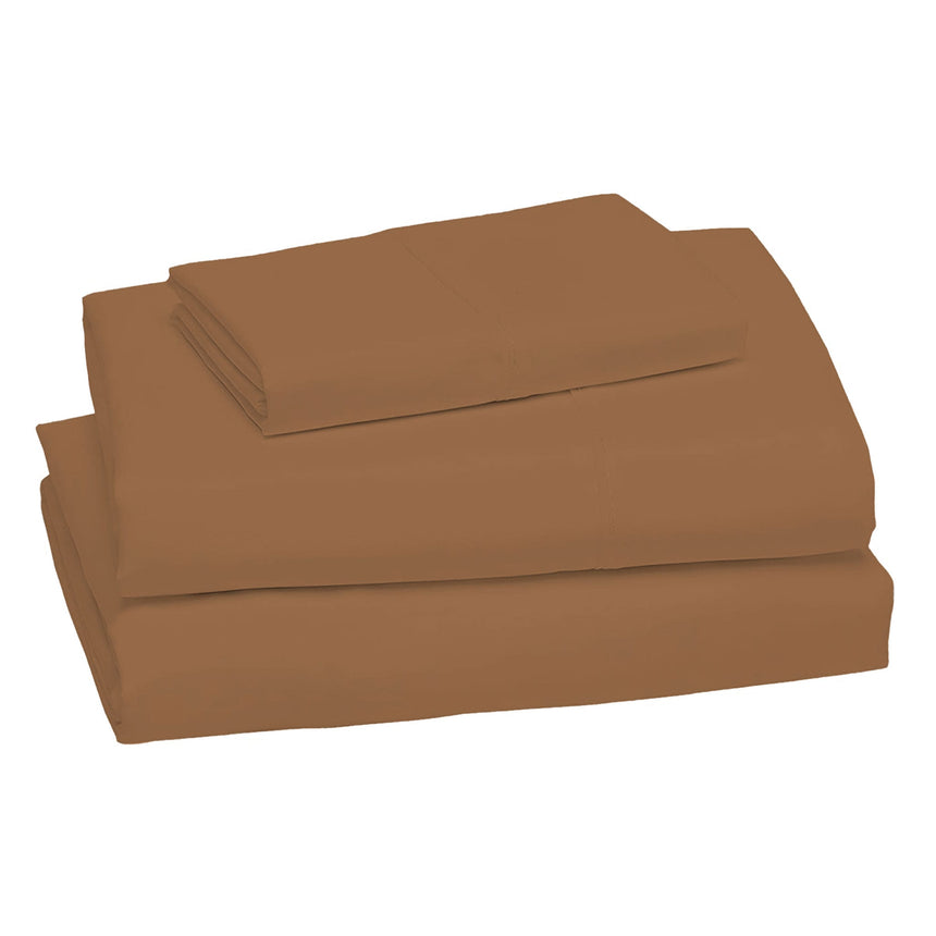 Flannel Double Sheet Set - Caramel