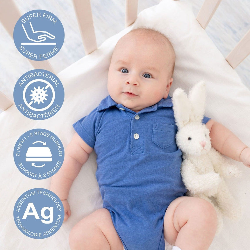 Matelas Argentum Certifié GREENGUARD Gold pour Bébé-Jupiter-JUI-6153ARGEMTUM-CLÉMENT