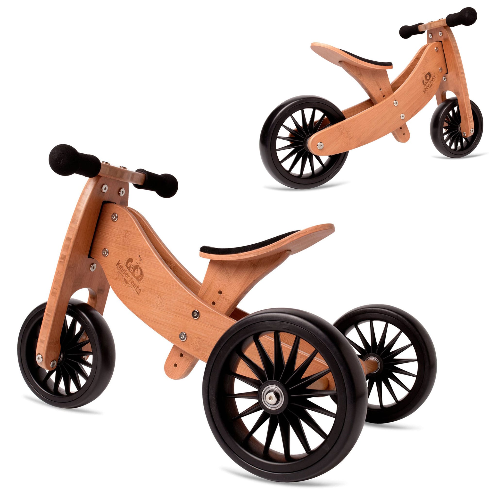 LITTLE　BILINGUAL　year2-step1-12 Tiny Tot Balance Bike Plus 2 in 1 - Bamboo – CLÉMENT