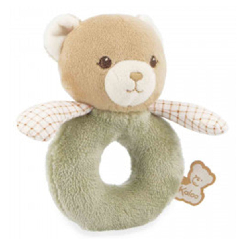 Doudou hochet ours - Vert-Kaloo-KLO-K214030-CLÉMENT