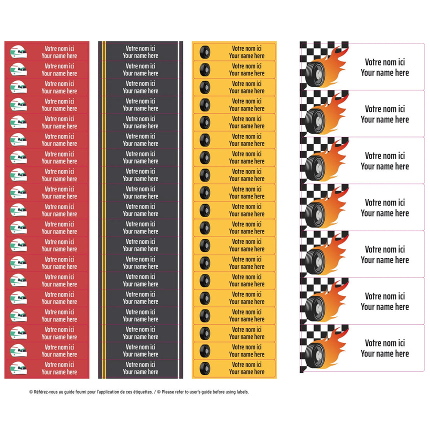 Essential Name Labels - Cars