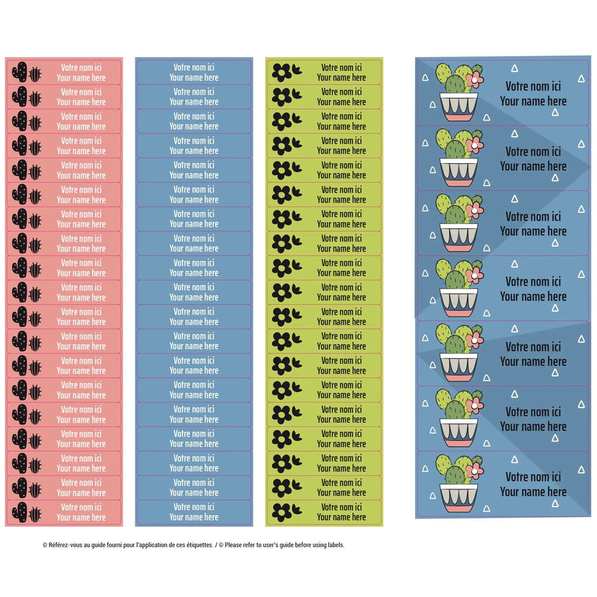 Essential Name Labels - Cactus