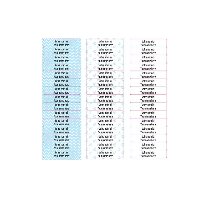Essential Name Labels – School blue