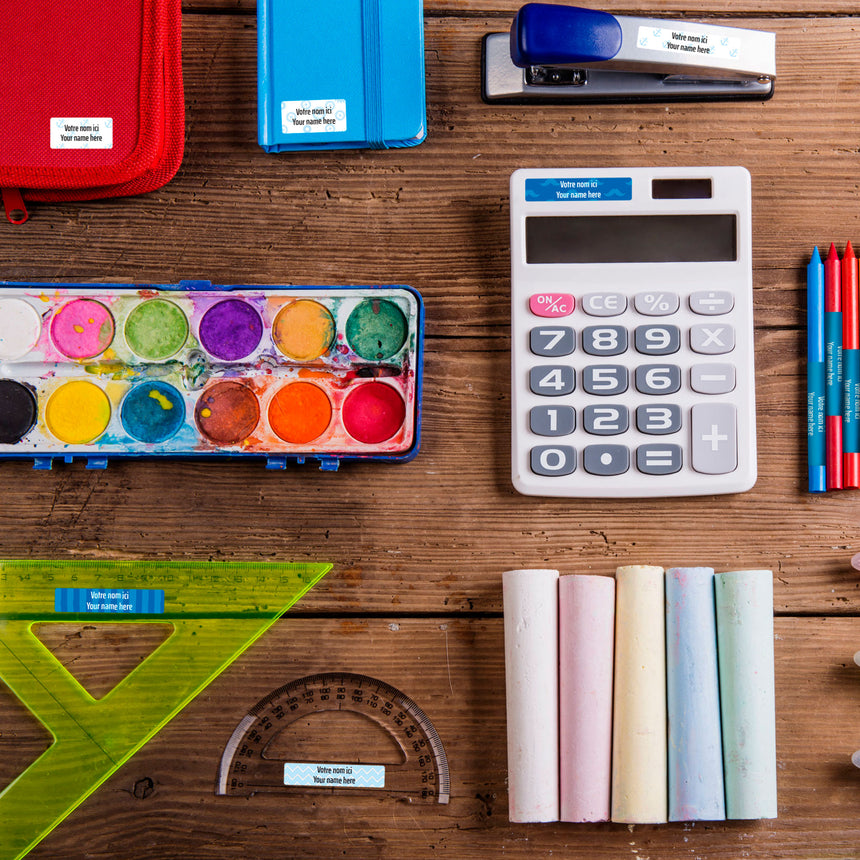 Essential Name Labels – School blue