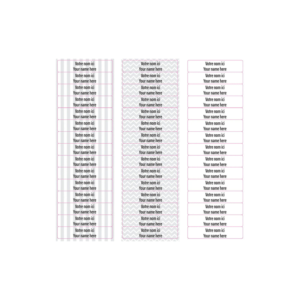 Essential Name Labels – School grey