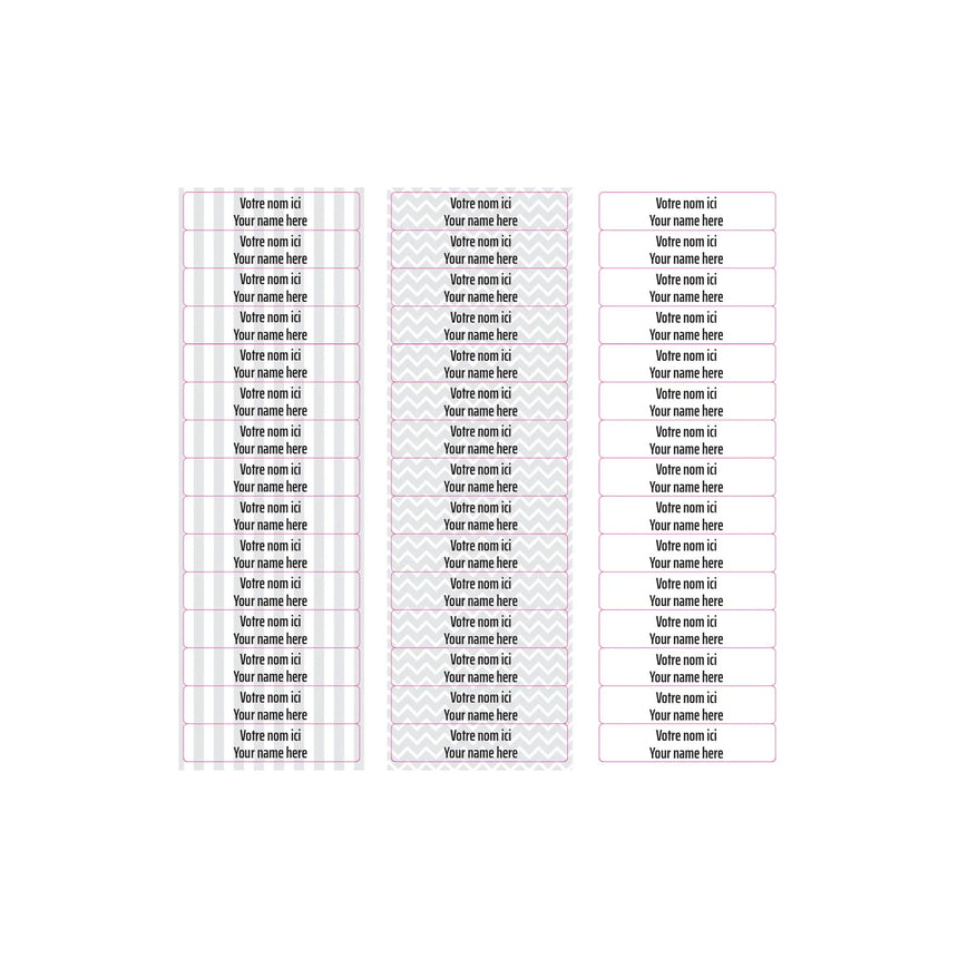 Essential Name Labels – School grey