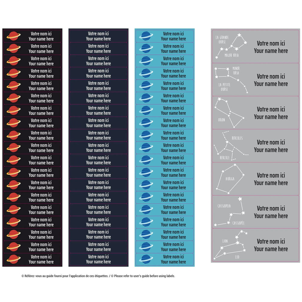 Essential Name Labels - Space