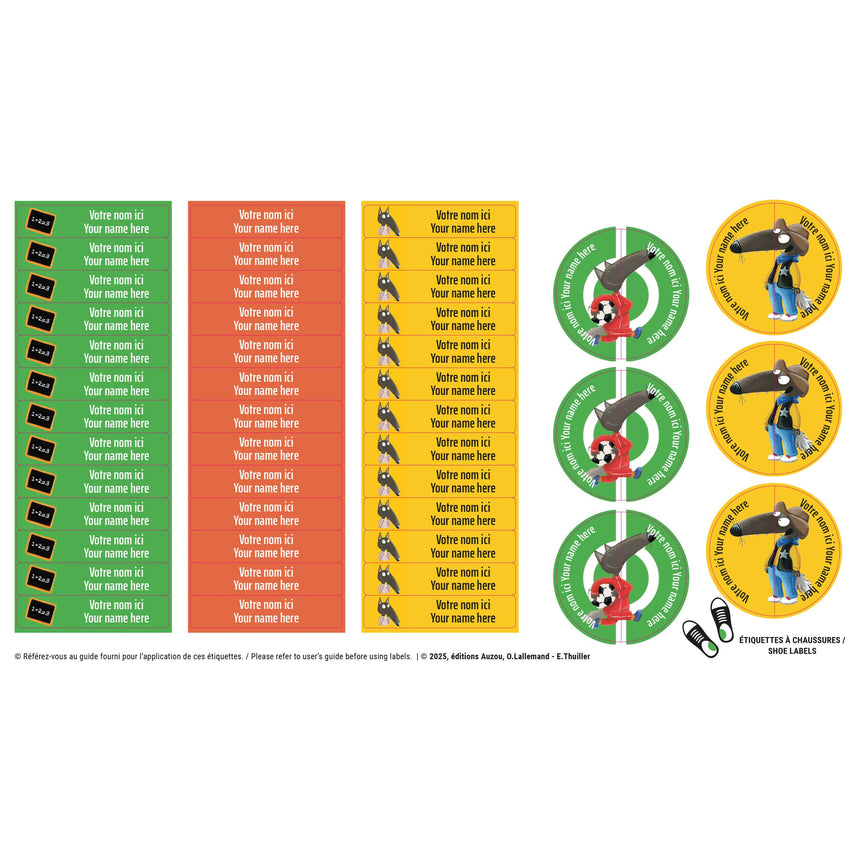 Daycare Name Labels - Little Wolf