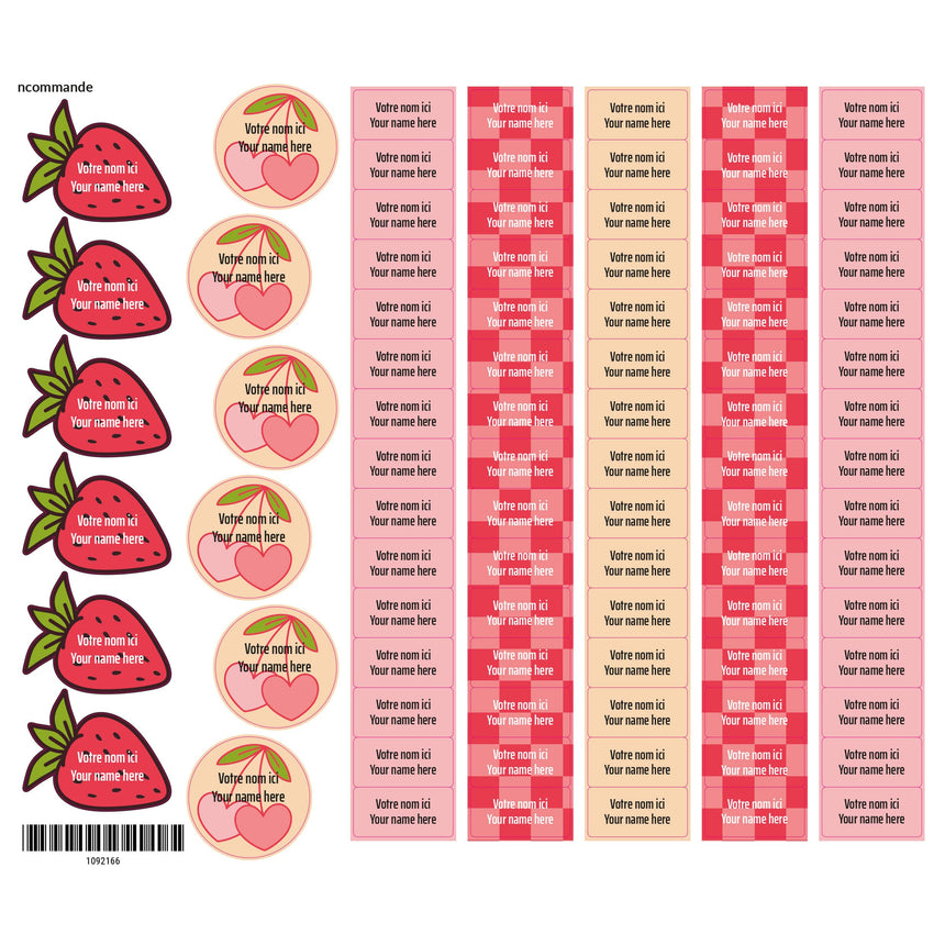 School Name Labels - Bows